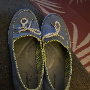 Grasshoppers Blue Loafers with White Laces